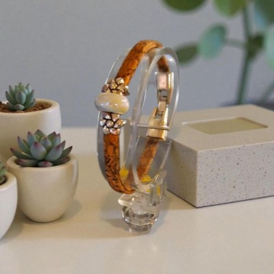 bracelet en liège reflet de Gaia