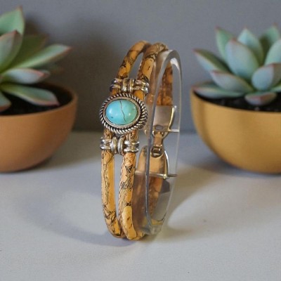 Bracelet en liège 2 brins...