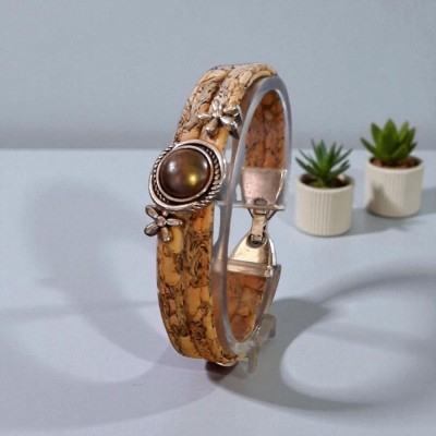 Bracelet en liège  perle du...