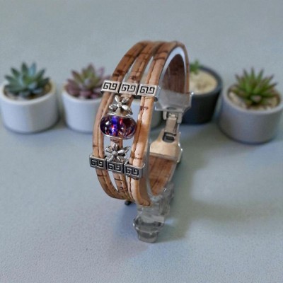 Bracelet en liège éclat d'évora