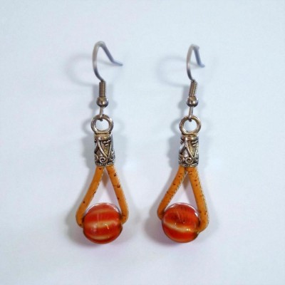 Boucles d'oreilles en liège...
