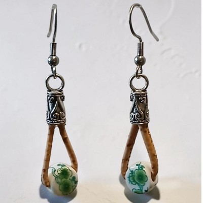 Boucles d'oreilles en liège  Navi