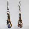 Boucles d'oreilles en liège  Lilas