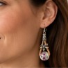 Boucles d'oreilles en liège  Lilas