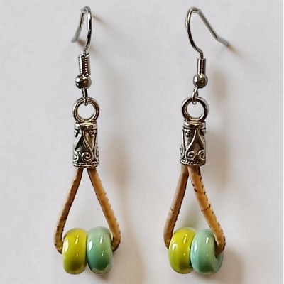 Boucles d'oreilles pistache